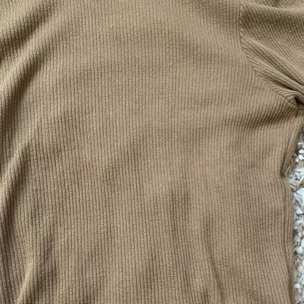 Lna Mock/Turtleneck Camel Top In Medium Nwot - image 2